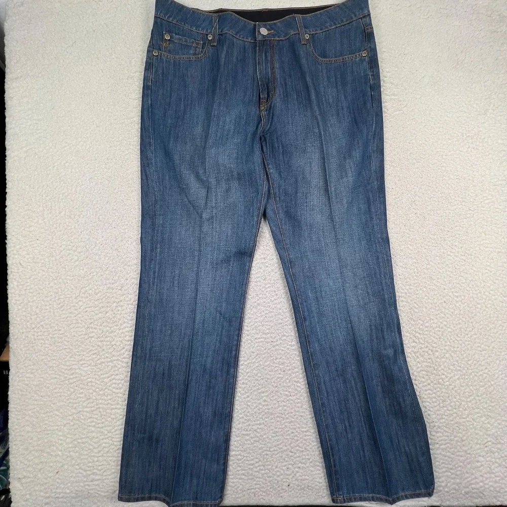 Seven7 Jeans Men's‎ 38x34 Premium Straight Relaxed Baggy Embroidered Wide Boot